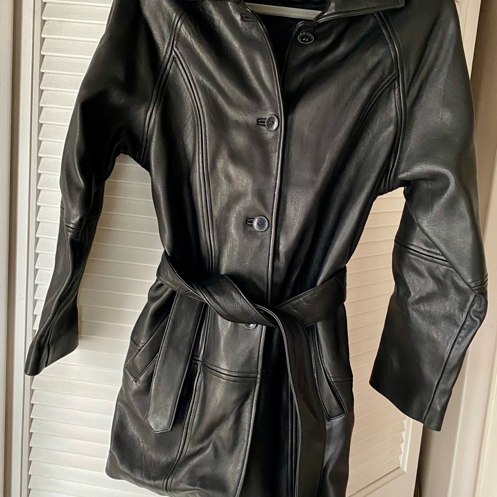 Jones New York Black Leather Jacket